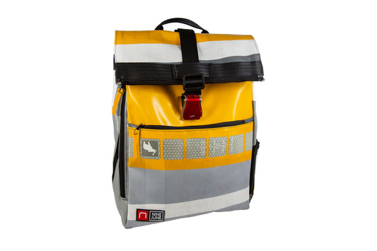 sac à dos nine june swiss made bâche de camion recyclée adventurer 25 litres