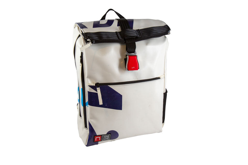 sac à dos nine june swiss made bâche de camion recyclée adventurer 25 litres