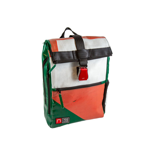 sac à dos nine june swiss made bâche de camion recyclée nomad 25 litres