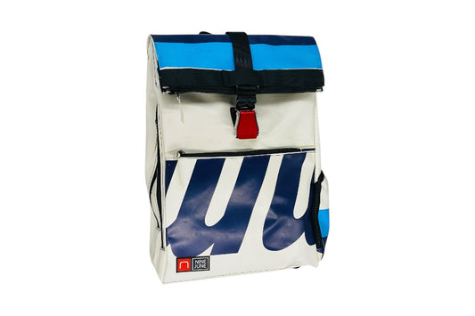 sac à dos nine june swiss made bâche de camion recyclée nomad 25 litres.swiss made, recycling, upcycling, tructarpaunlin, backpack, adventurer