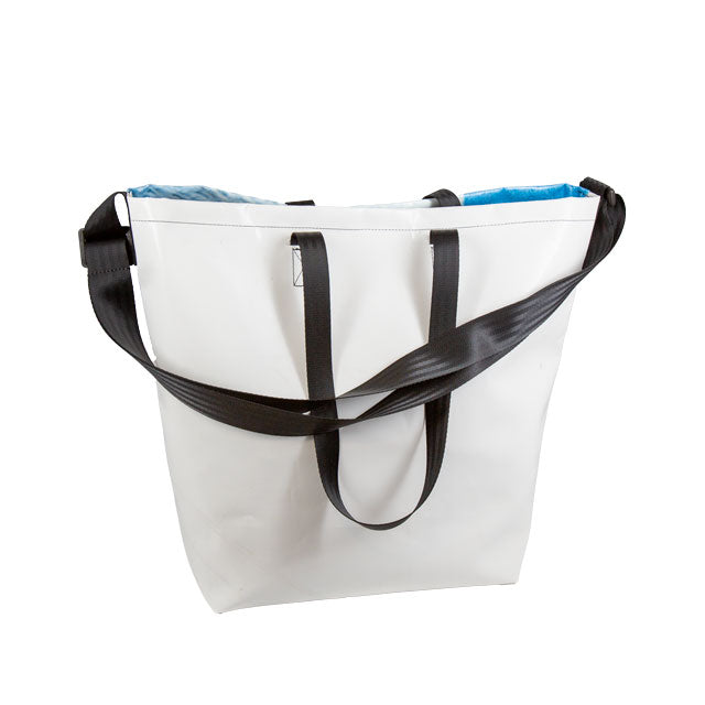 sas à dos nine june, swiss made, bâche recyclée, tote bag, cabas,shopper