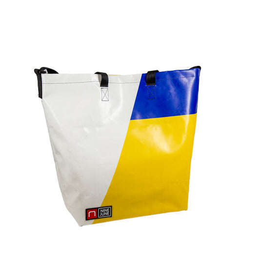 sas à dos nine june, swiss made, bâche recyclée, tote bag, cabas,shopper