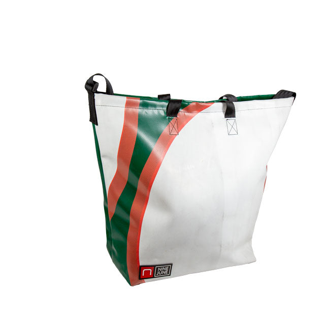 sas à dos nine june, swiss made, bâche recyclée, tote bag, cabas,shopper